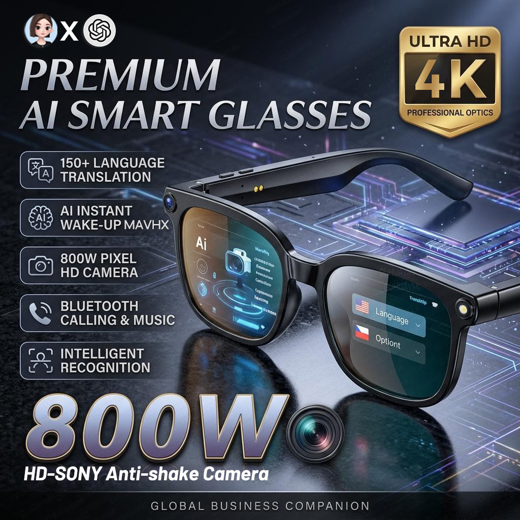 2026 4K 8MP Smart Glasses Men  - Smart Glasses Lens avis et prix