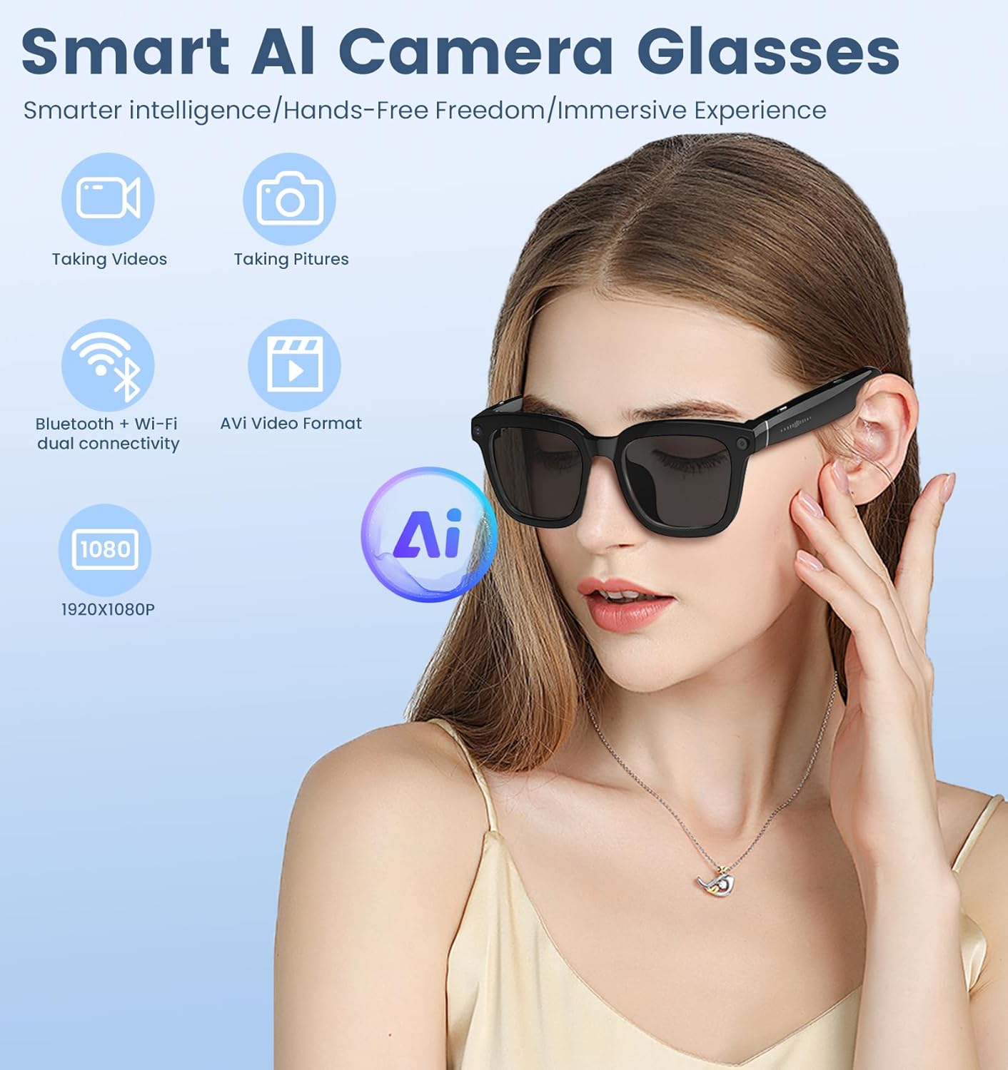 AI Smart Camera Glasses 1080P  - Smart Glasses Lens avis et prix