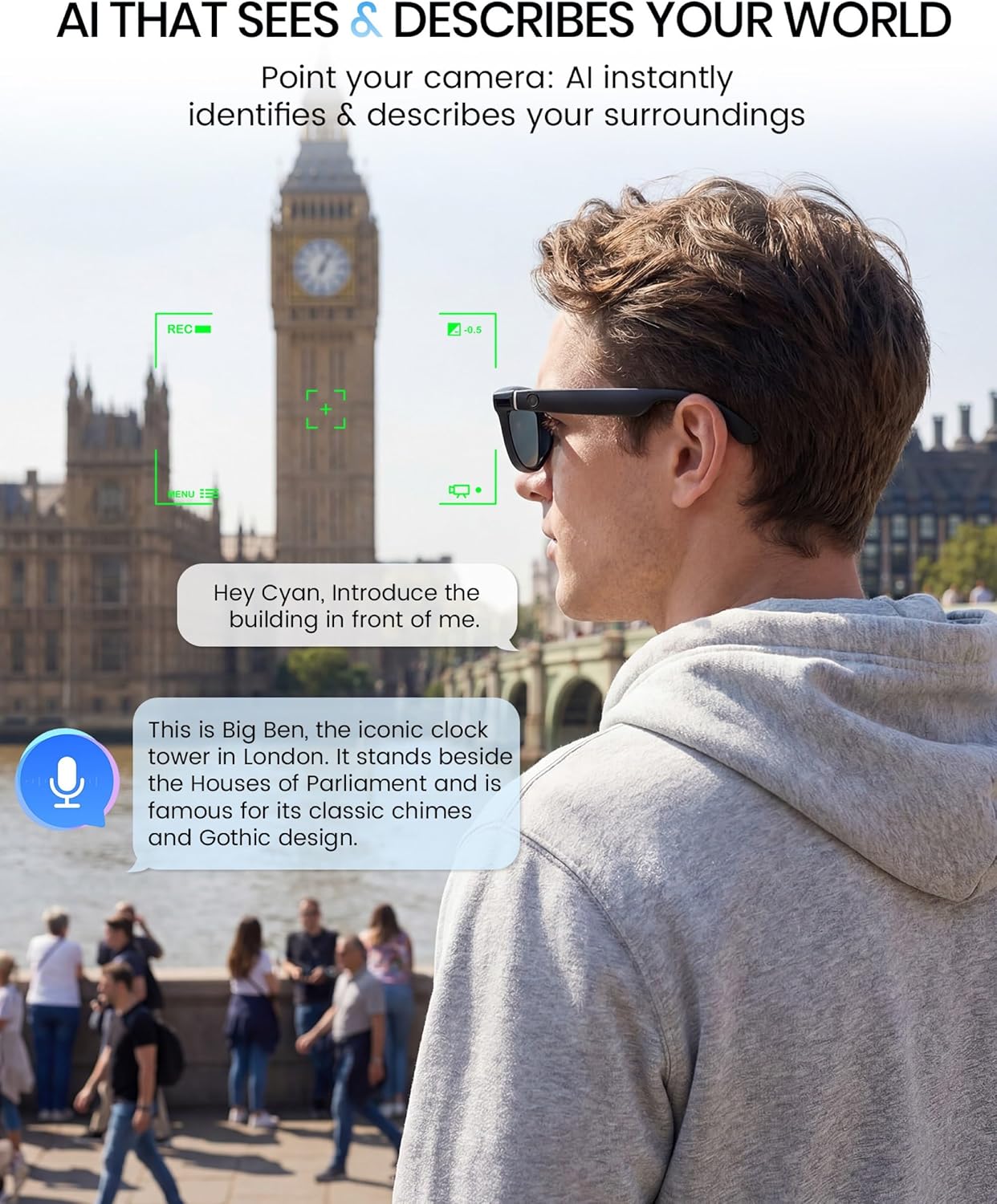 HD Camera Bluetooth Smart Glas - Smart Glasses Lens avis et prix