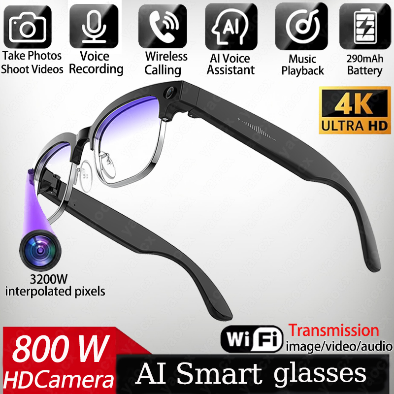 4K Smart AI Glasses 8MP Camera - Smart Glasses Lens avis et prix