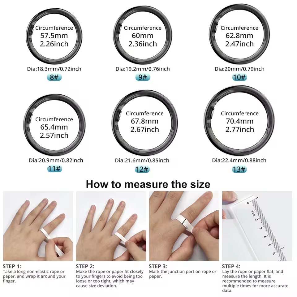Smart Ring Men Women with Char - Temperature Ring Skin avis et prix