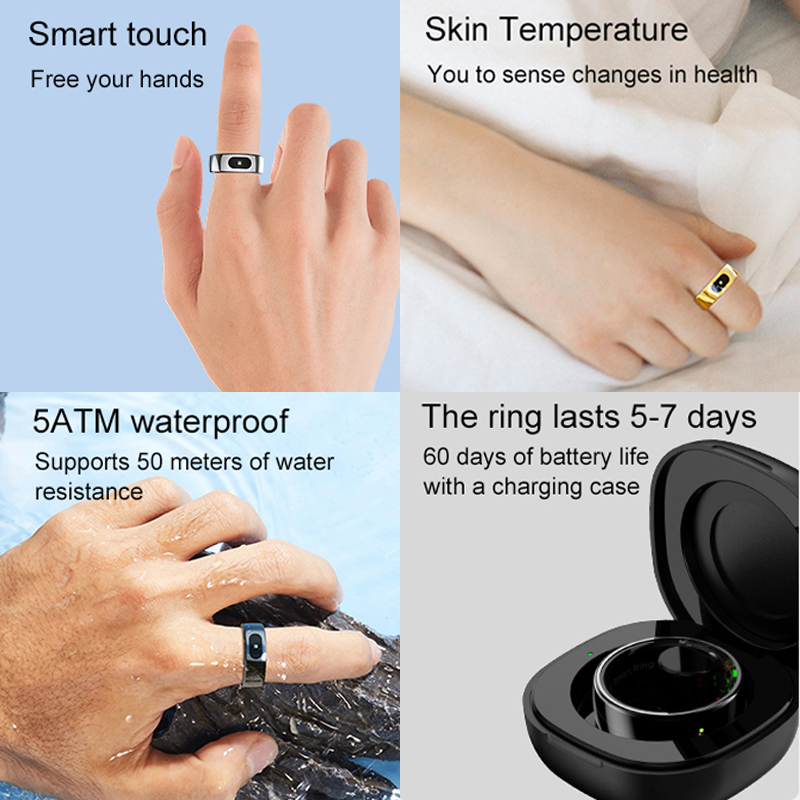 Smart Ring Men Women with Char - Temperature Ring Skin avis et prix