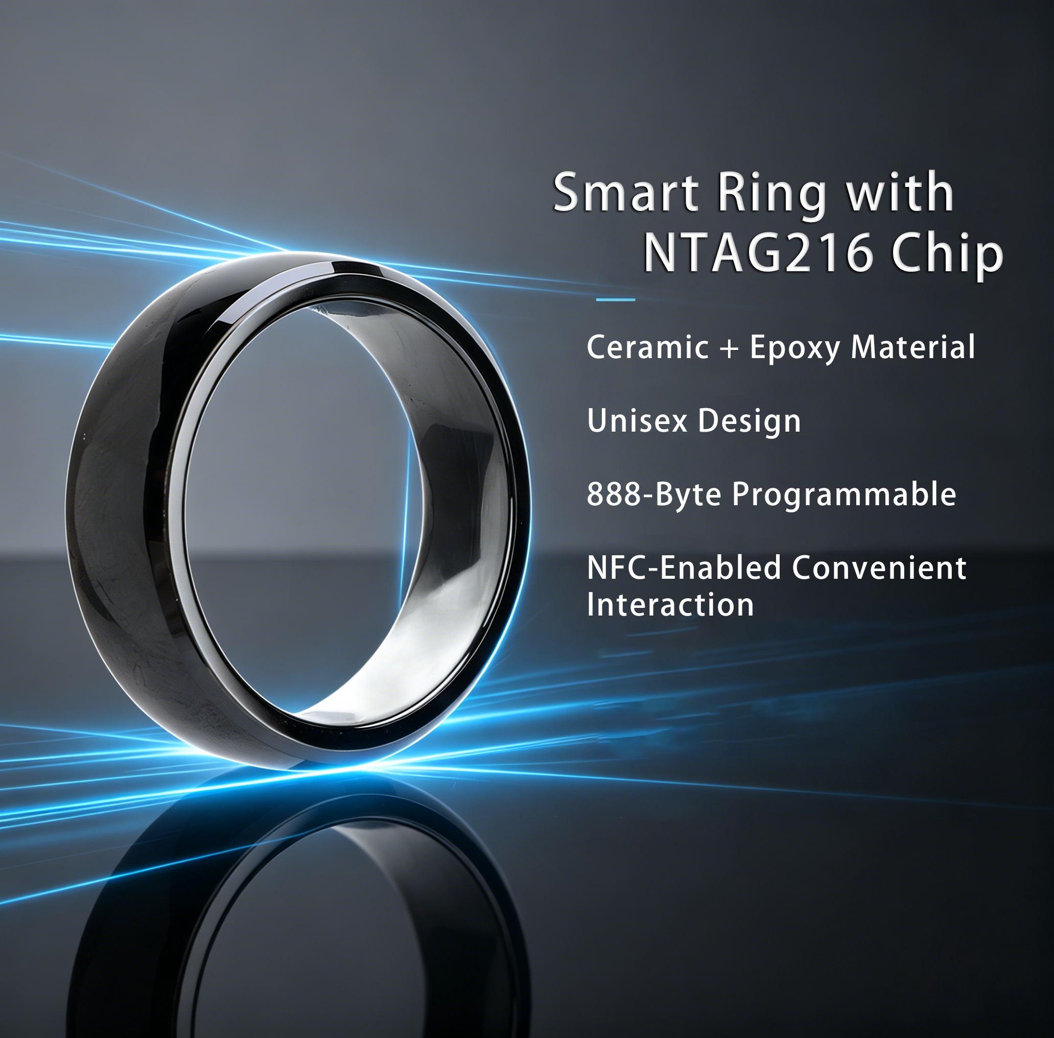 NFC Full Ceramic Smart Ring Co - Smart Ring Nfc Pay avis et prix