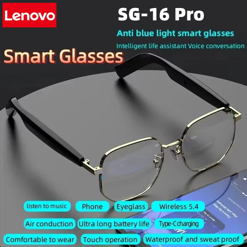 Lenovo New SG-16 Pro Smart Aud - Smart Glasses Lens avis et prix