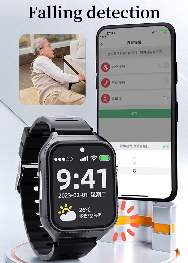 Elderly Smart Watch For Senior - Fall Detection Watch avis et prix