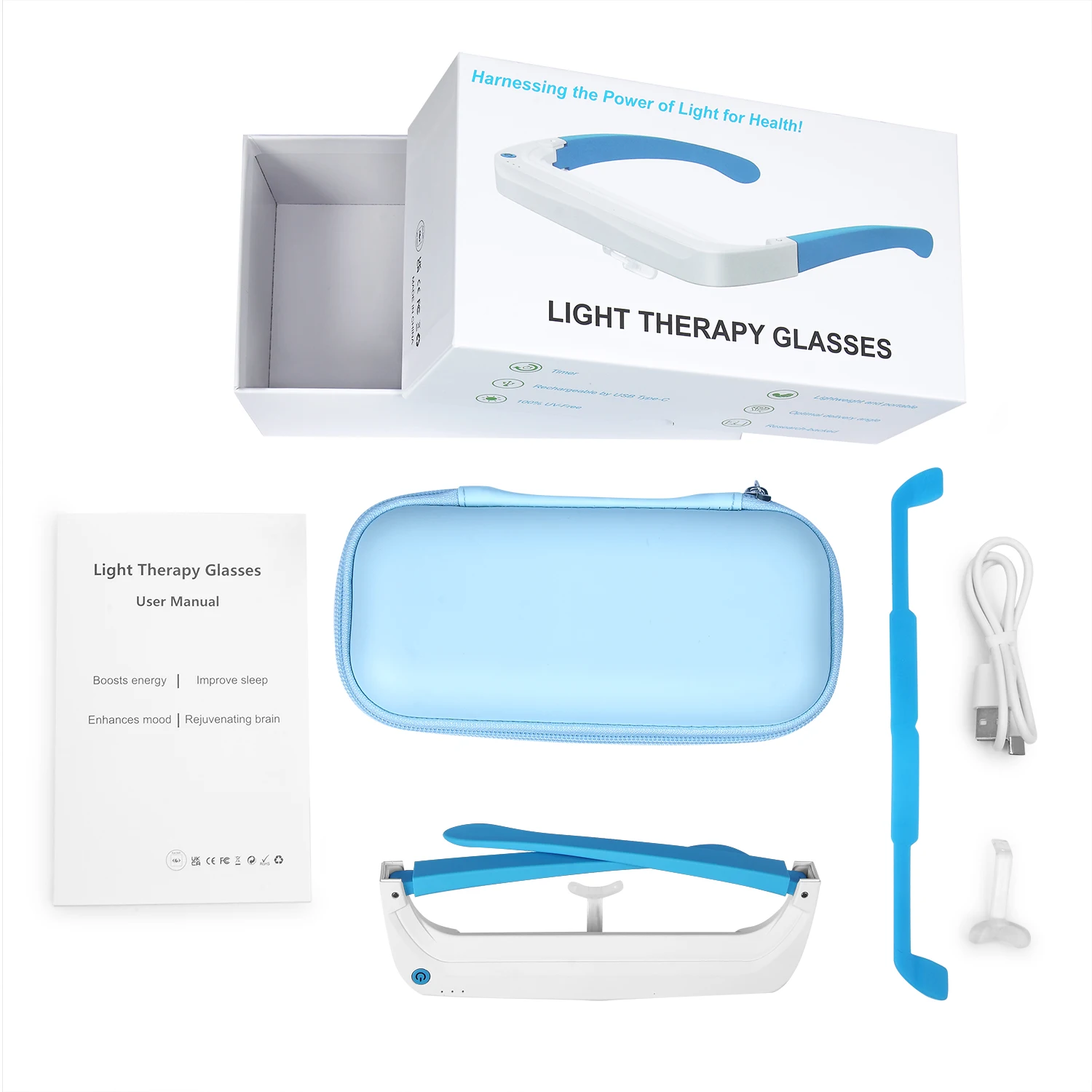 SAD Light Therapy Glasses Red  - Light Therapy Glasses avis et prix