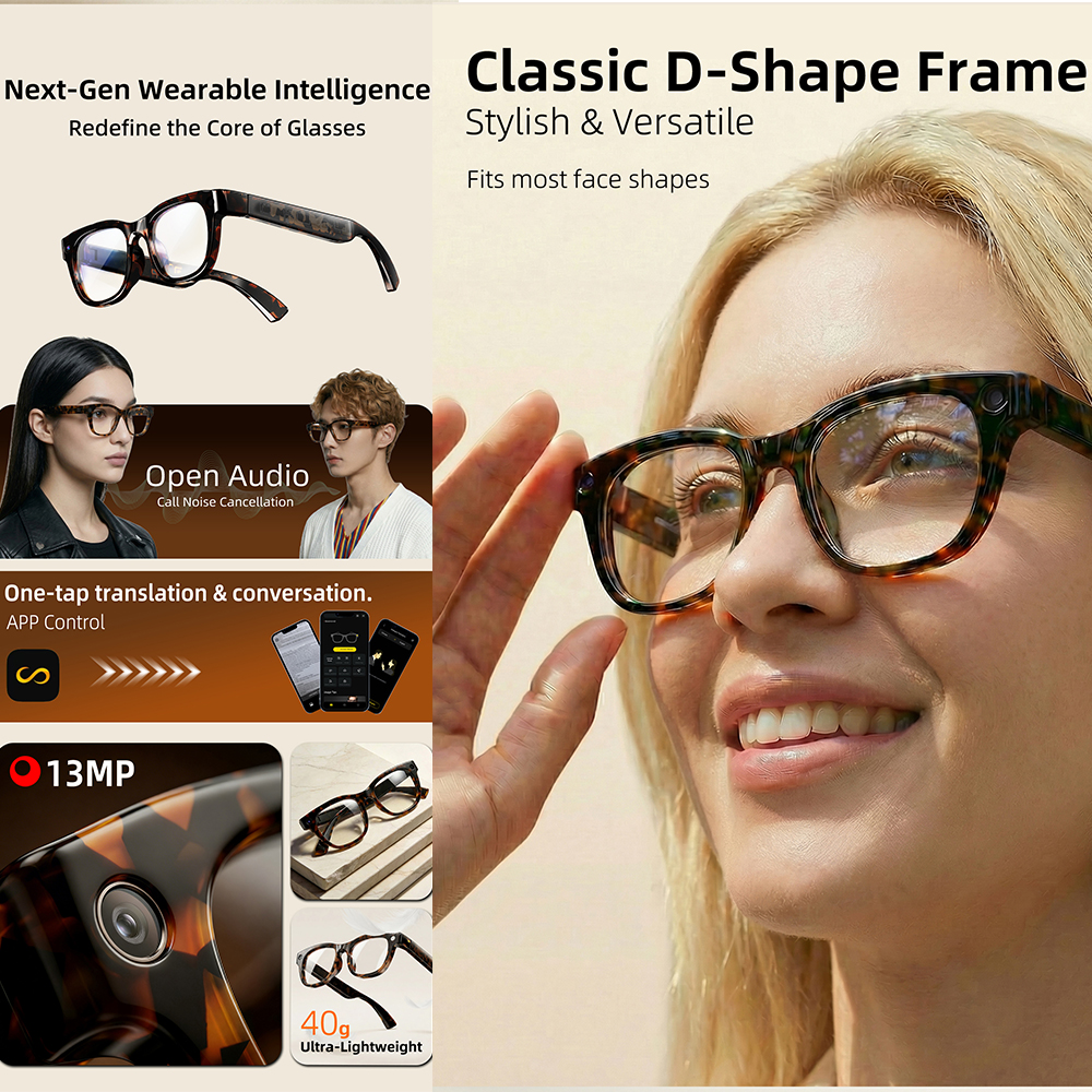 G600 Pro AI Smart Glasses 13MP - Smart Glasses Lens avis et prix