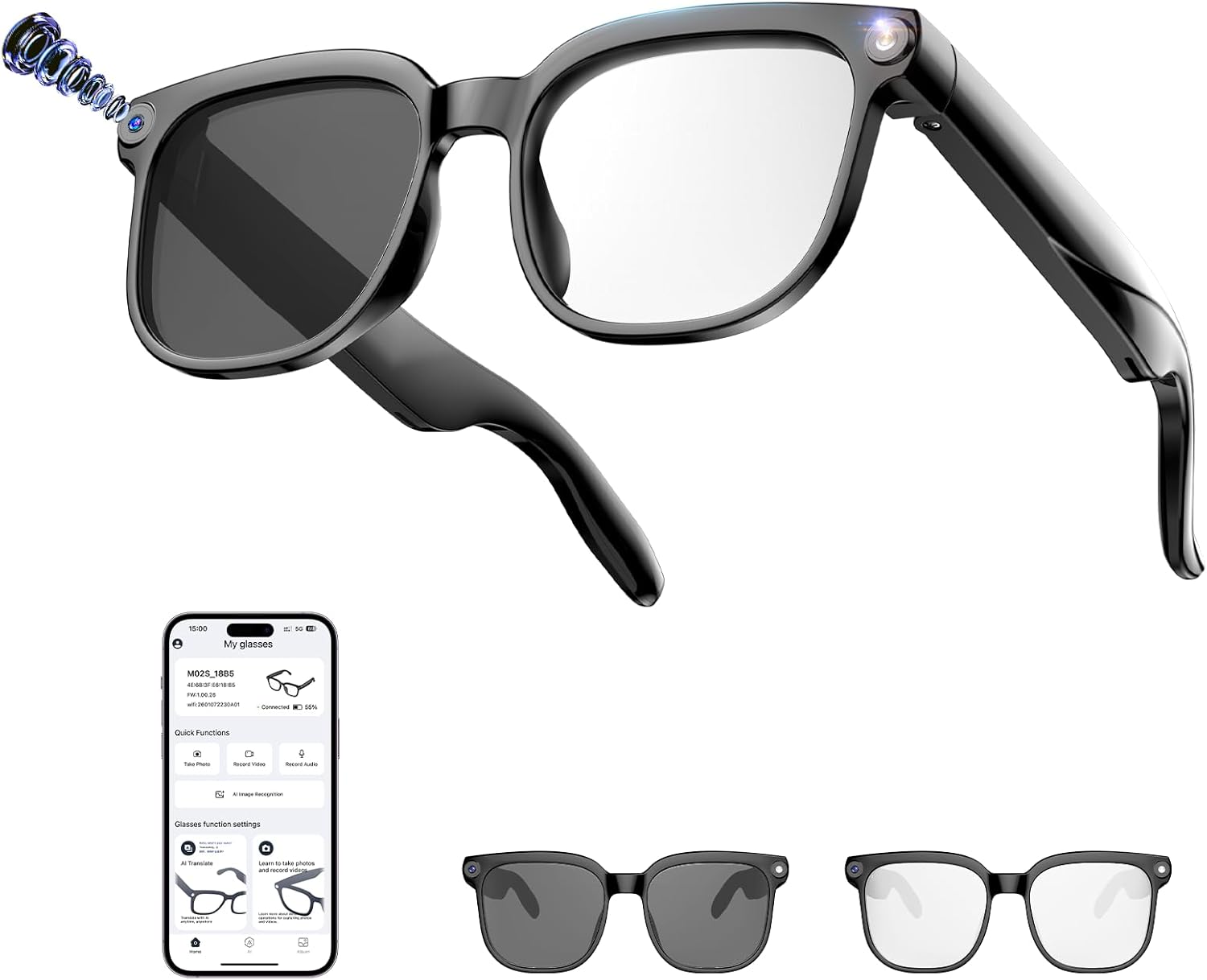 AI Smart Glasses: 8MP Camera,  - Smart Glasses Lens avis et prix