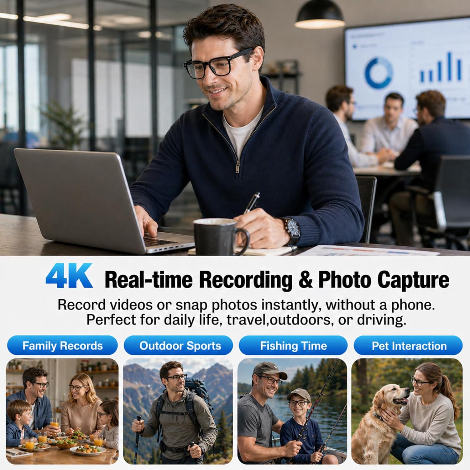 AI Smart Glasses: 4K Camera, R - Smart Glasses Lens avis et prix