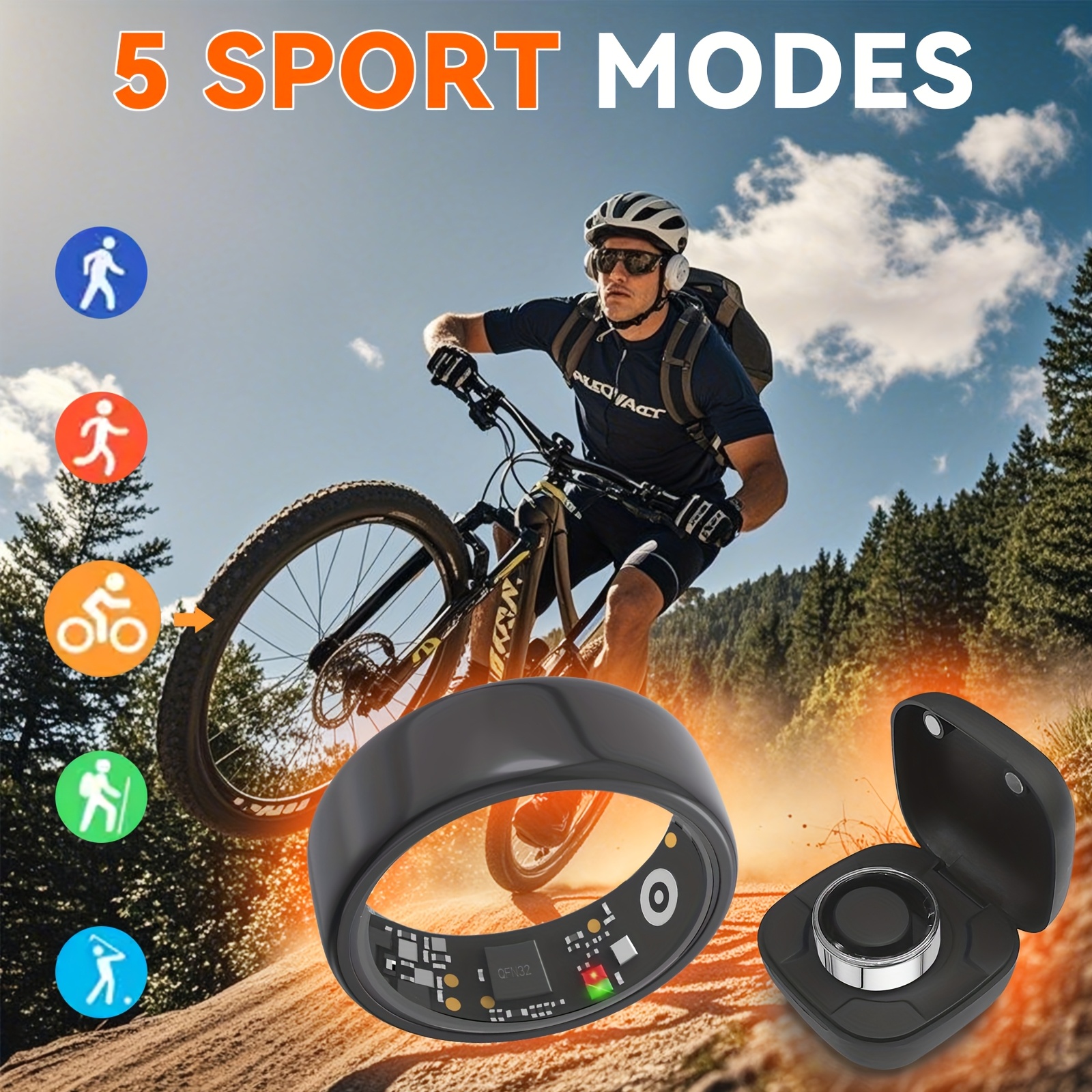 Smart Ring Men Women with Char - Temperature Ring Skin avis et prix