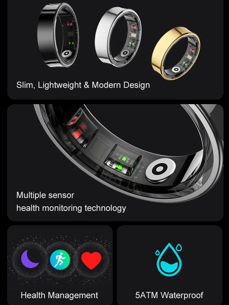 2026 Smart Ring R09 5ATM Water - Temperature Ring Skin avis et prix