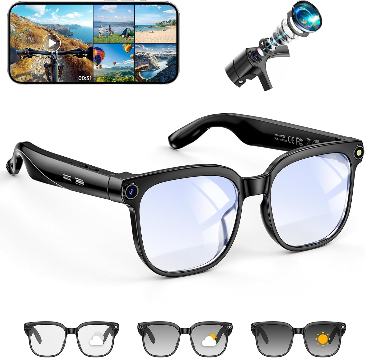 8MP Camera Smart Glasses: 4K P - Smart Glasses Lens avis et prix