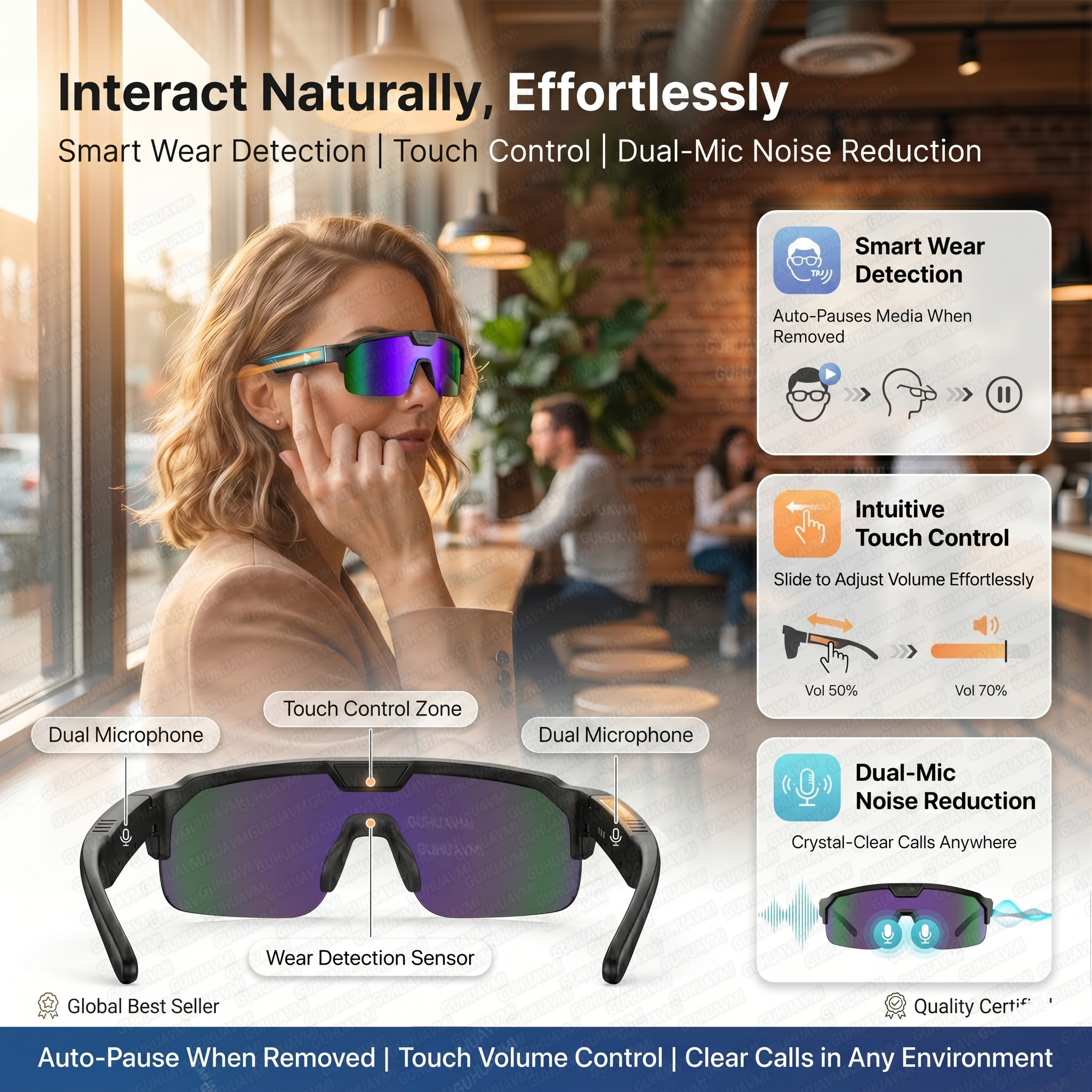 Smart Glasses with 4K HD Anti- - Smart Glasses Lens avis et prix